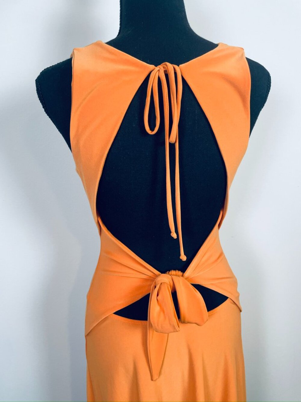 ARDEN B Vintage orange cutout dress, size S, Made in USA